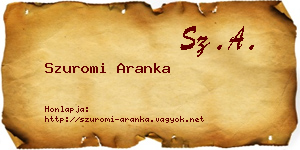 Szuromi Aranka névjegykártya